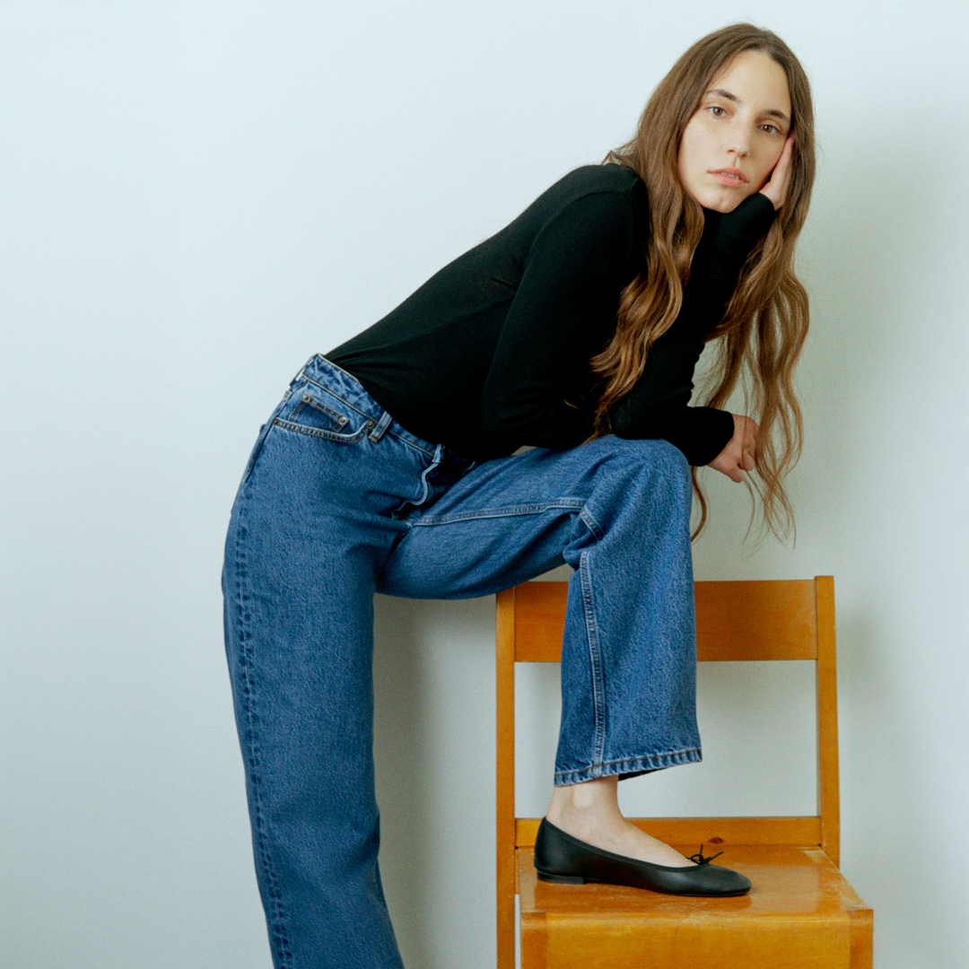 Allison cropped jeans - Vintage washed blue